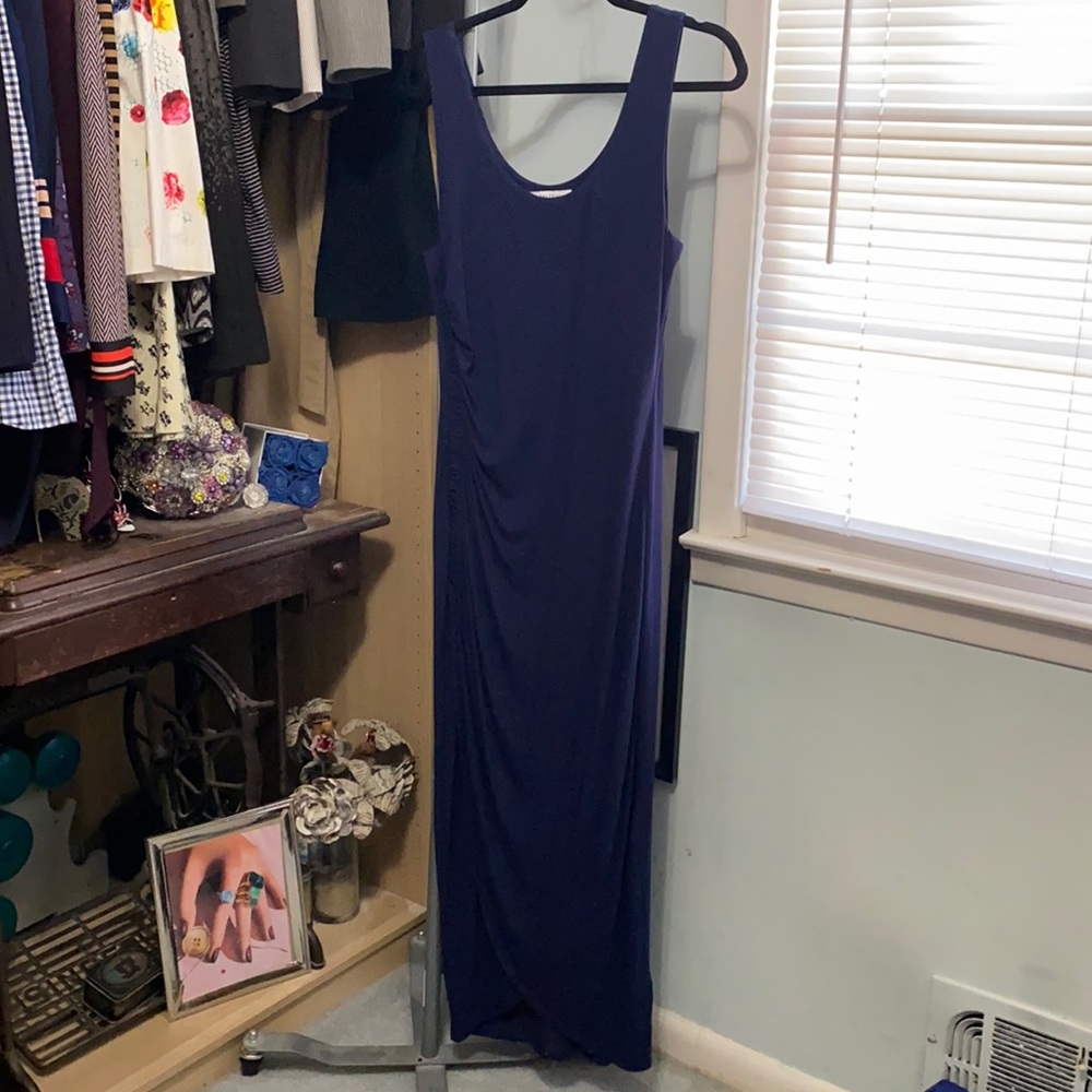 Navy Stretch Maxi Dress